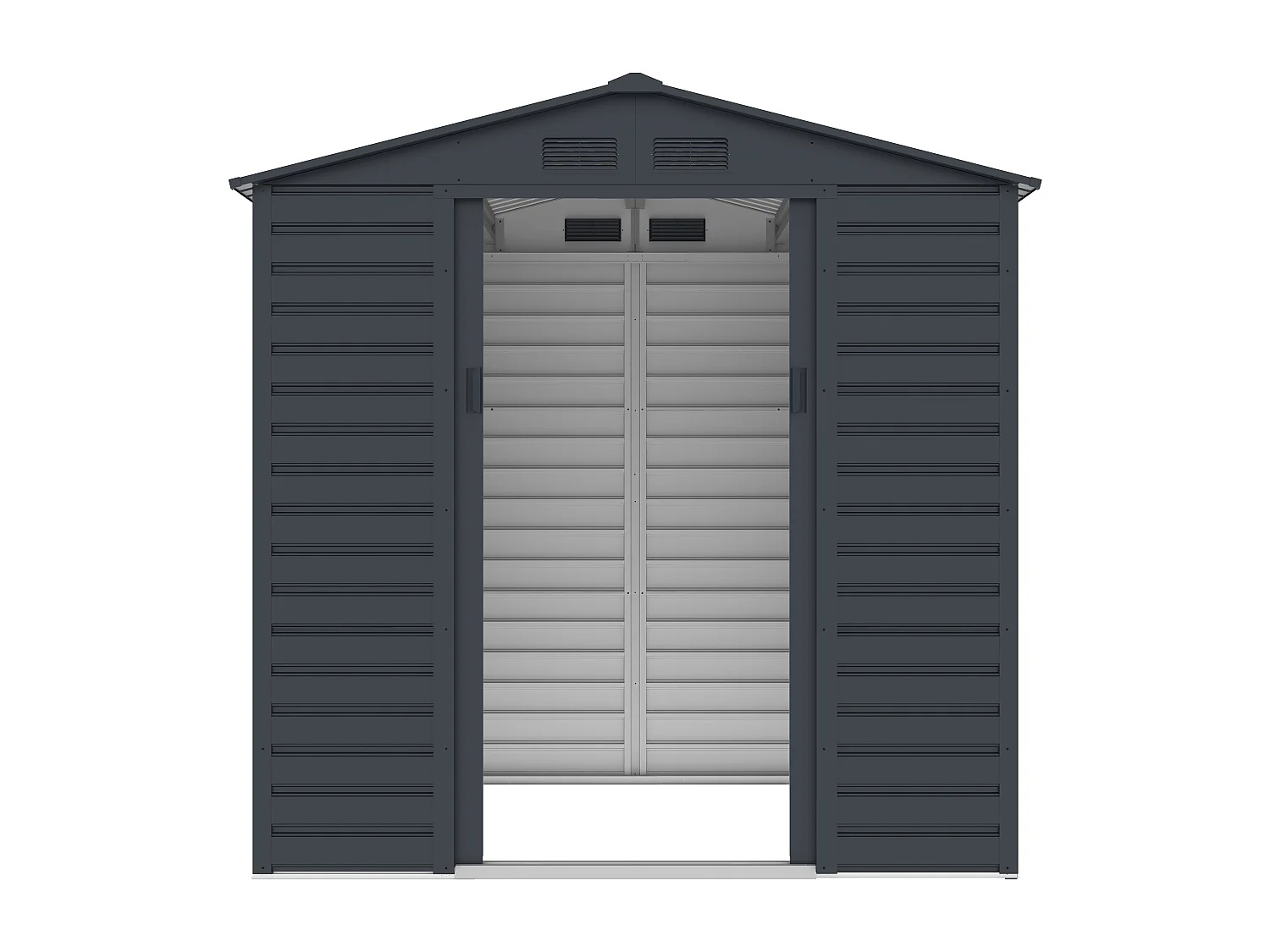 Abri de jardin métal en acier galvanisé - Anthracite - 4,15 m² - ADELMO