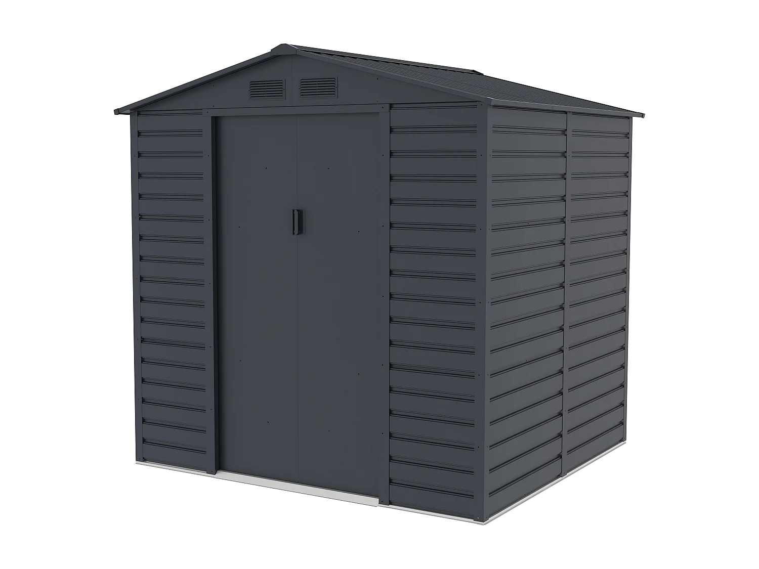 Abri de jardin métal en acier galvanisé - Anthracite - 4,15 m² - ADELMO