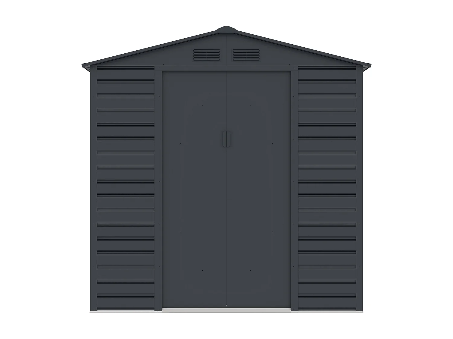 Abri de jardin métal en acier galvanisé - Anthracite - 4,15 m² - ADELMO