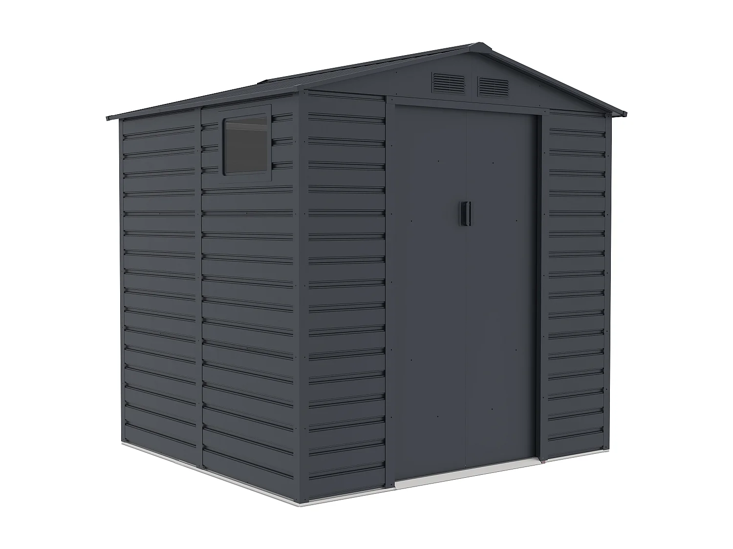 Abri de jardin métal en acier galvanisé - Anthracite - 4,15 m² - ADELMO