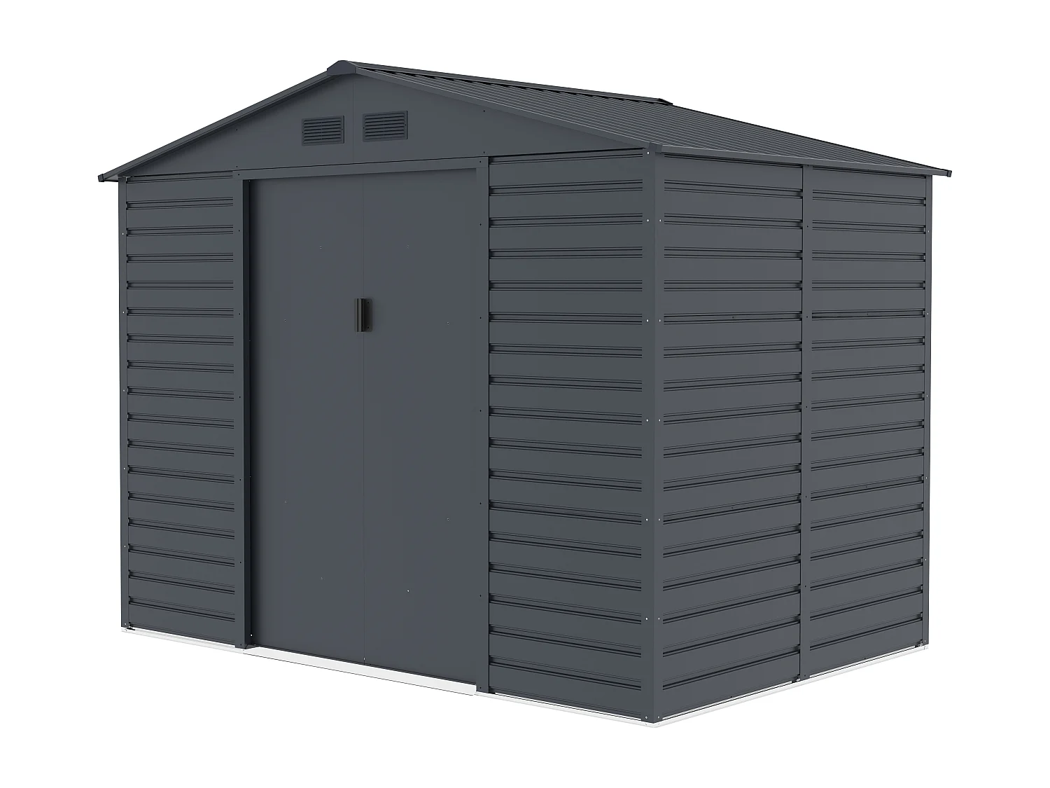 Abri de jardin métal en acier galvanisé - Anthracite - 5,40 m² - ADELMO