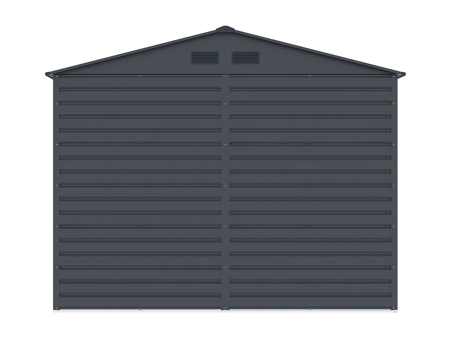 Abri de jardin métal en acier galvanisé - Anthracite - 5,40 m² - ADELMO