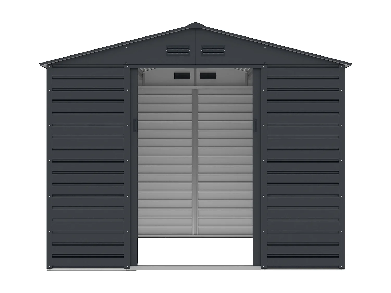 Abri de jardin métal en acier galvanisé - Anthracite - 7,17 m² - ADELMO