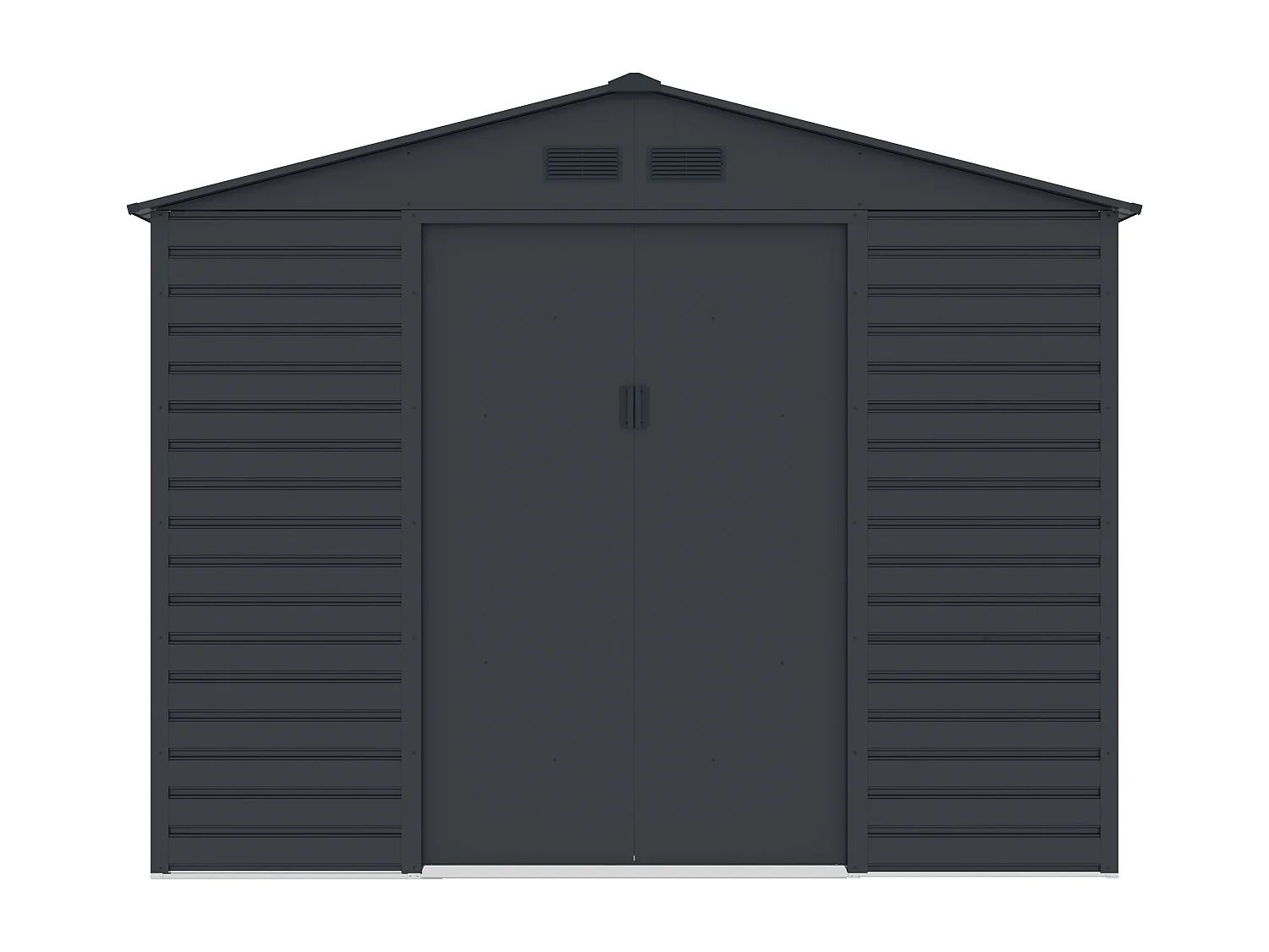 Abri de jardin métal en acier galvanisé - Anthracite - 7,17 m² - ADELMO