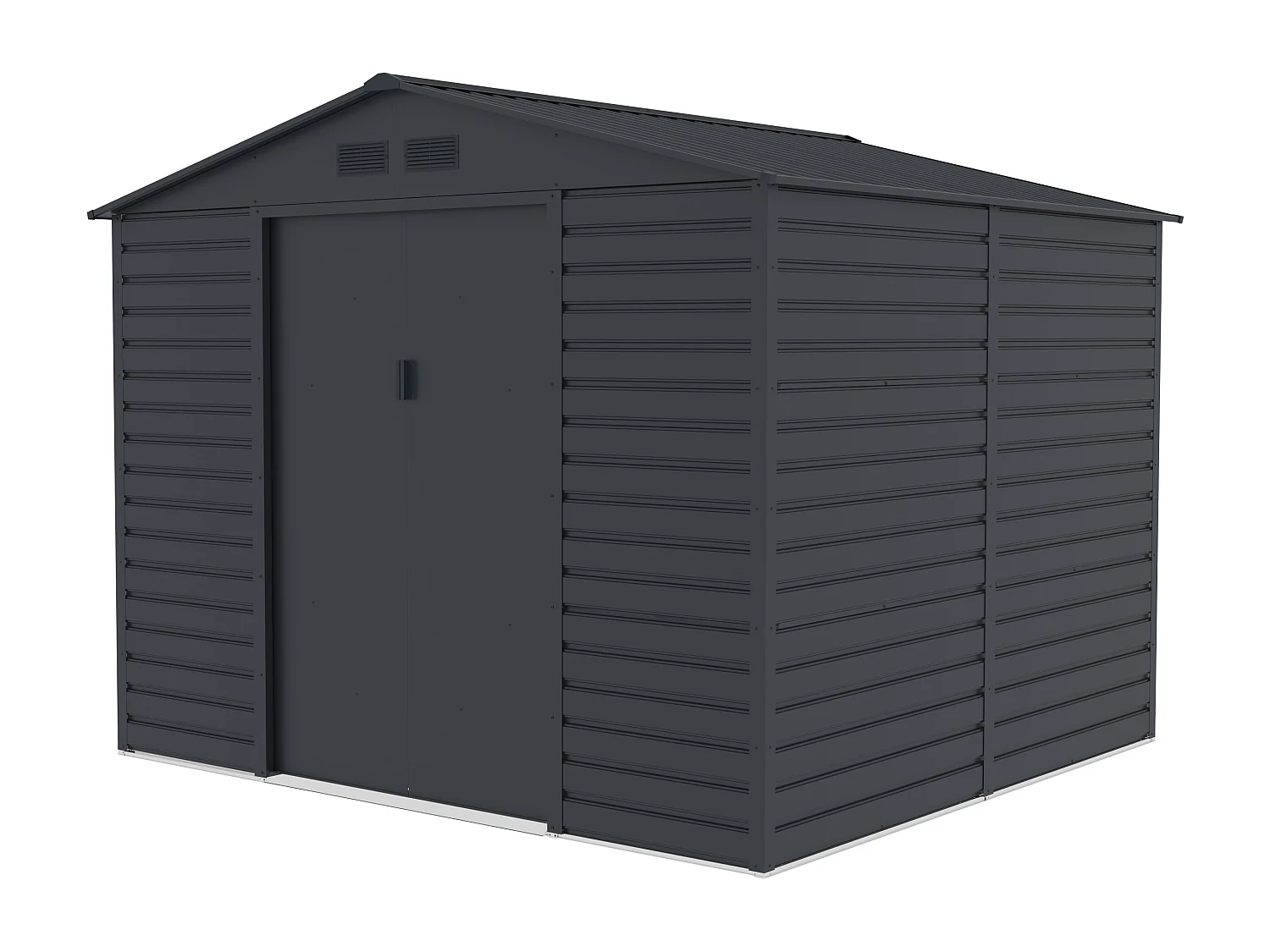 Abri de jardin métal en acier galvanisé - Anthracite - 7,17 m² - ADELMO