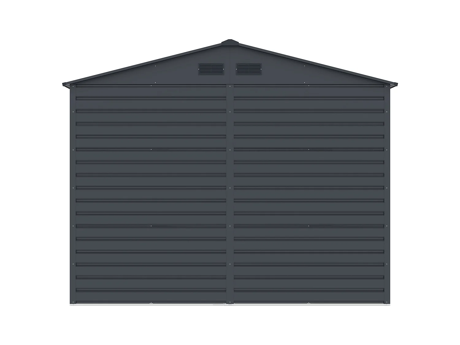 Abri de jardin métal en acier galvanisé - Anthracite - 8,94 m² - ADELMO