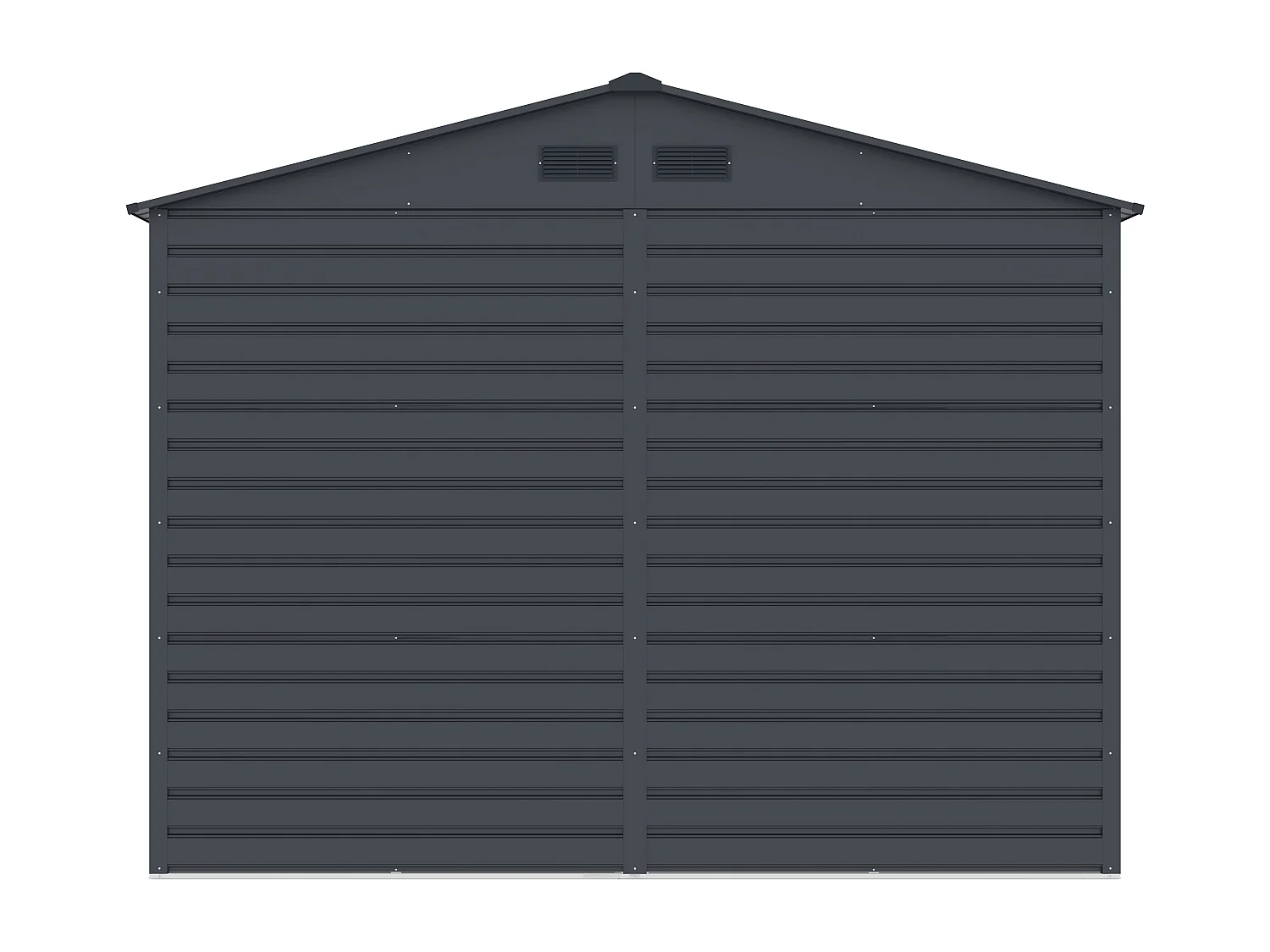 Abri de jardin métal en acier galvanisé - Anthracite - 8,94 m² - ADELMO
