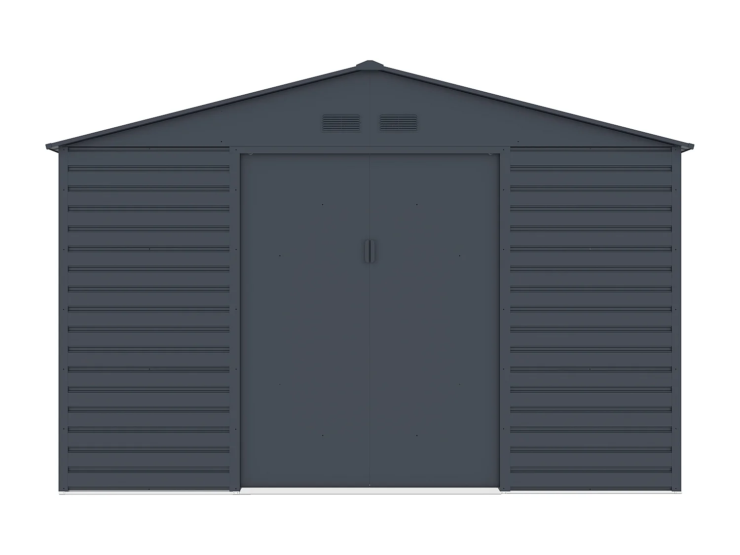 Abri de jardin métal en acier galvanisé - Anthracite - 13,12 m² - ADELMO