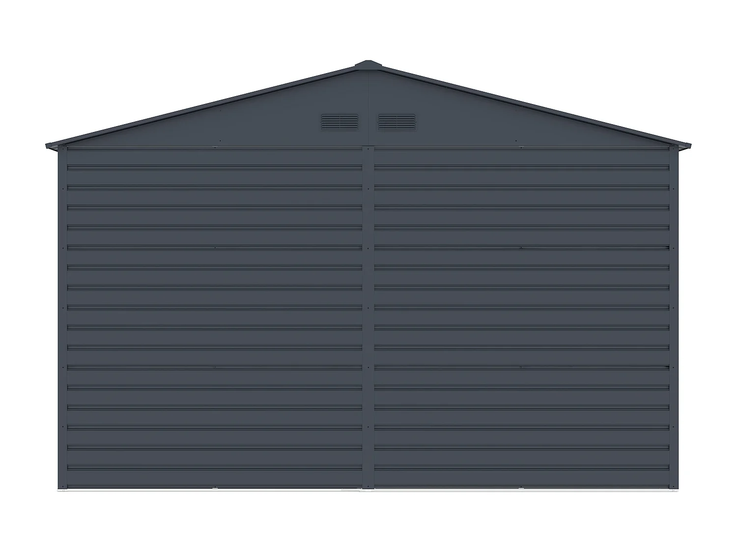 Abri de jardin métal en acier galvanisé - Anthracite - 13,12 m² - ADELMO