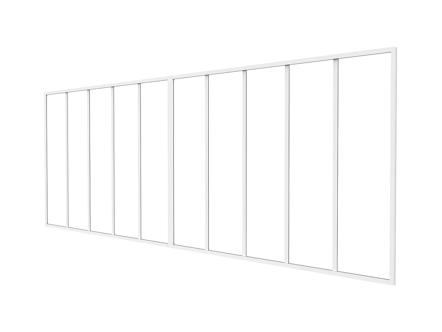 Conector para cristalera doble - Alt. 105 cm - Blanco - TOLLESON