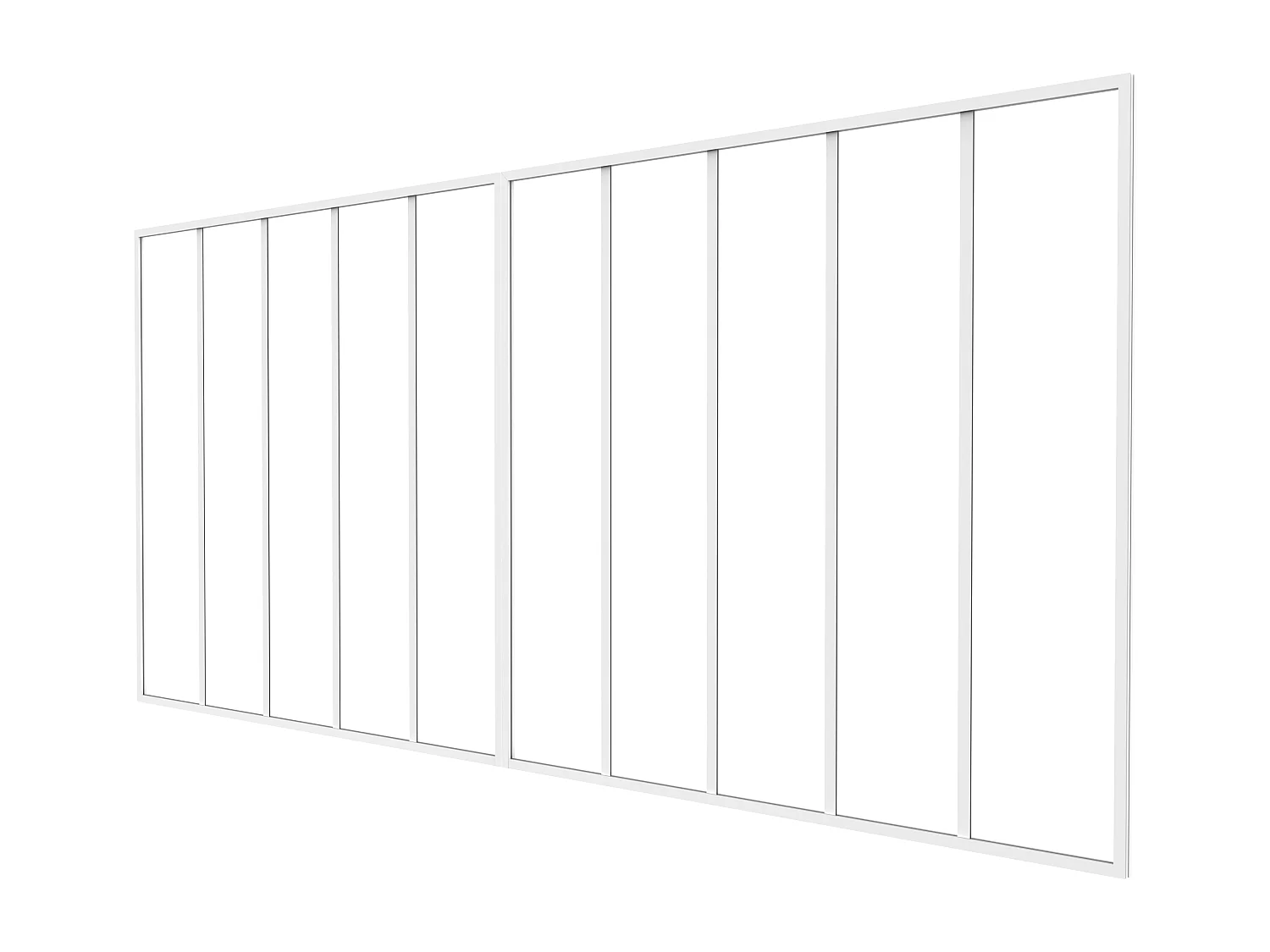 Connecteur pour verrière double - H130 cm - Blanc - TOLLESON