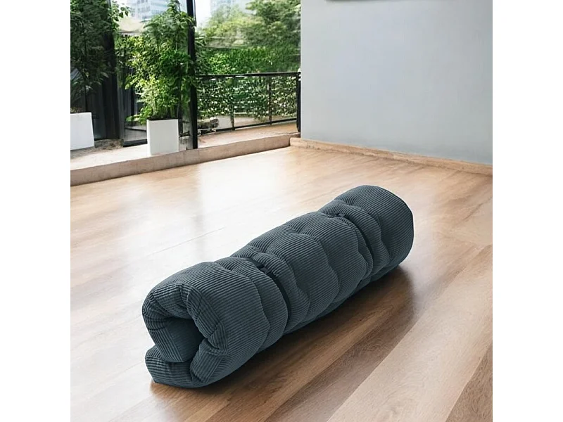 Matelas futon 140x190 cm bleu foncé