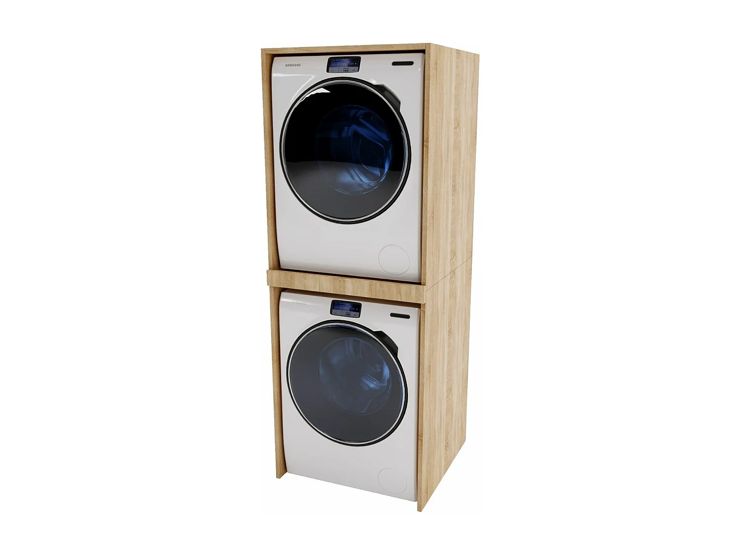 Waschmaschinenschrank geeignet für Waschmaschine & Wäschetrockner 66x180x51cm