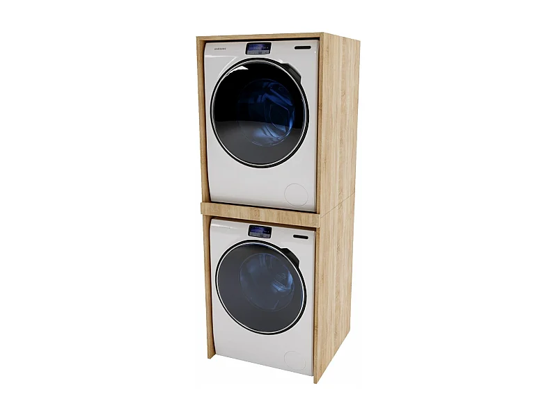 Waschmaschinenschrank geeignet für Waschmaschine & Wäschetrockner 66x180x65cm