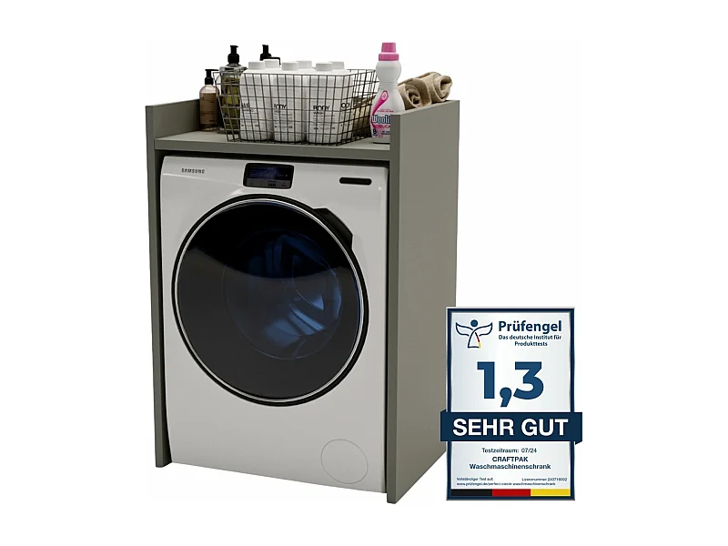 Waschmaschinenschrank geeignet für Waschmaschine & Wäschetrockner 66x97x48cm