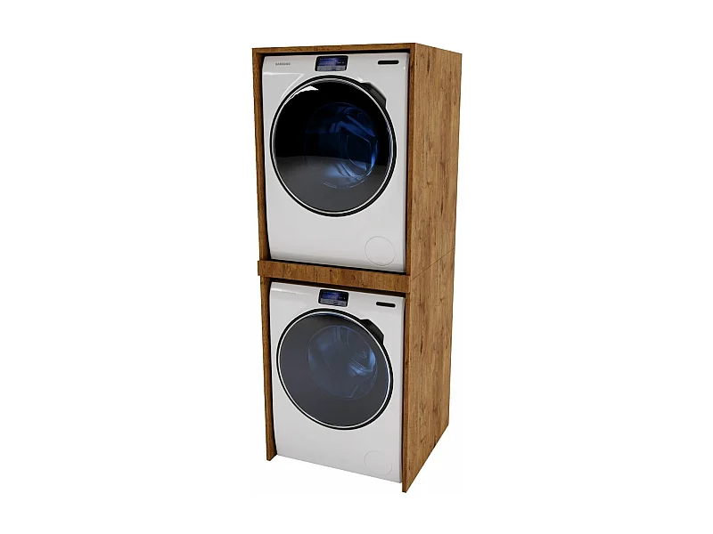 Waschmaschinenschrank geeignet für Waschmaschine & Wäschetrockner 66x180x65cm