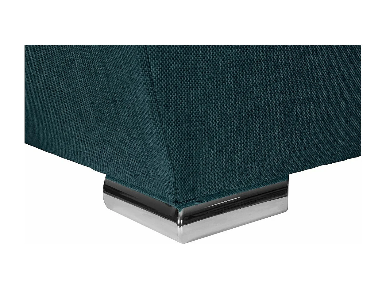 Canapé panoramique convertible avec 2 coffres Paola en tissu - Bleu - L320,5 x P188 x H76cm - Loungitude