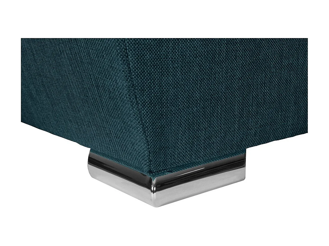 Canapé panoramique convertible avec 2 coffres Paola en tissu - Bleu - L320,5 x P188 x H76cm - Loungitude