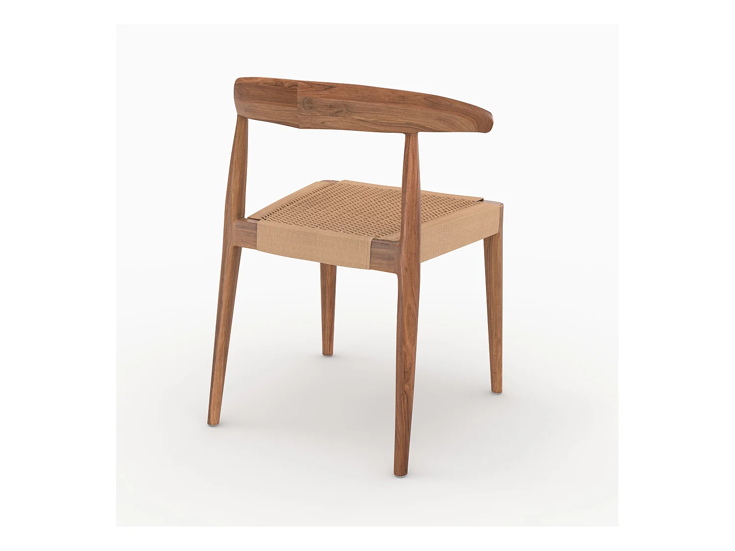 Set di 2 sedie in legno di teak e corda tipo loom - Alia