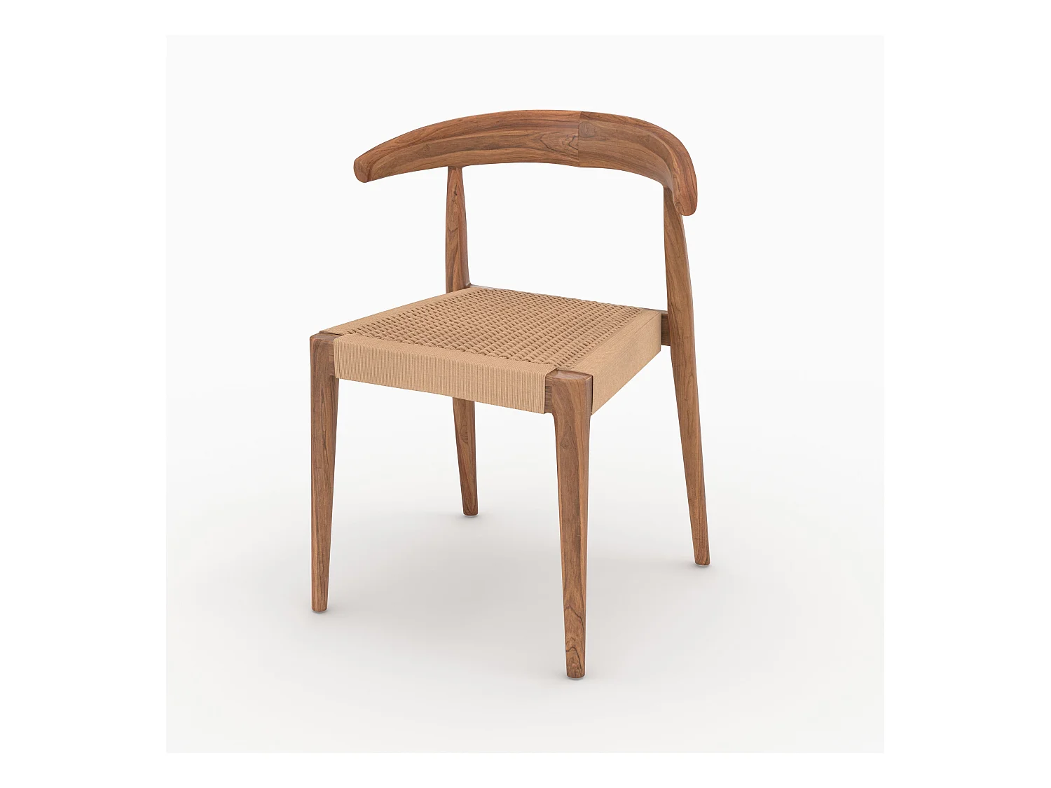 Set di 2 sedie in legno di teak e corda tipo loom - Alia