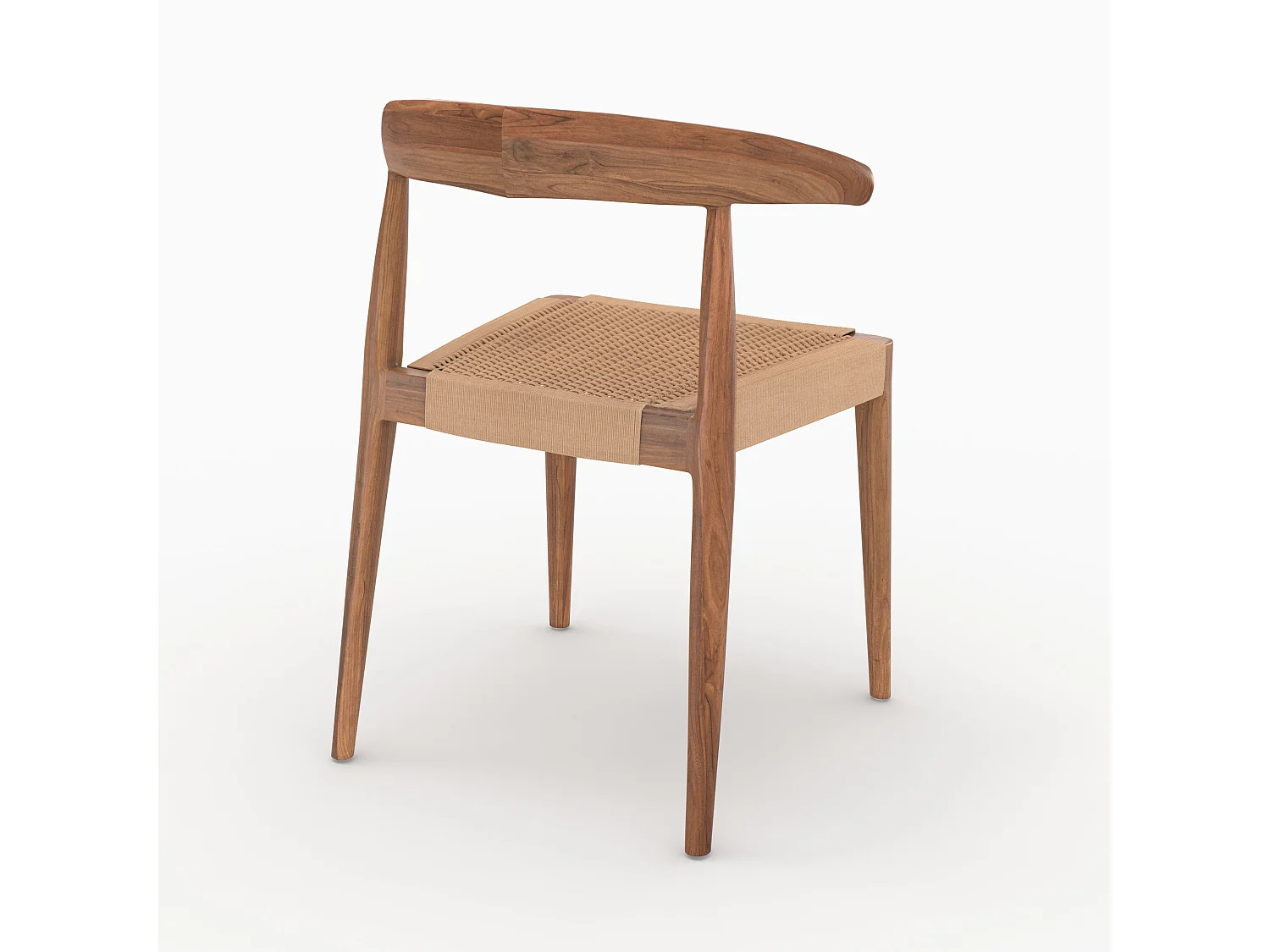 Lot de 2 chaises en bois de teck et cordage type loom - Alia