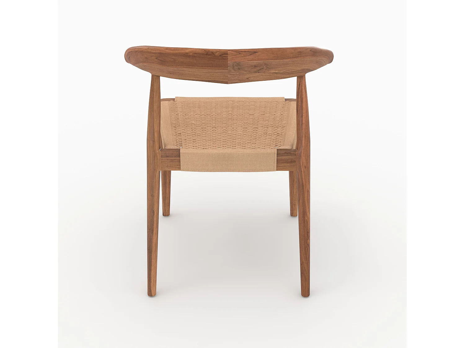 Lot de 2 chaises en bois de teck et cordage type loom - Alia