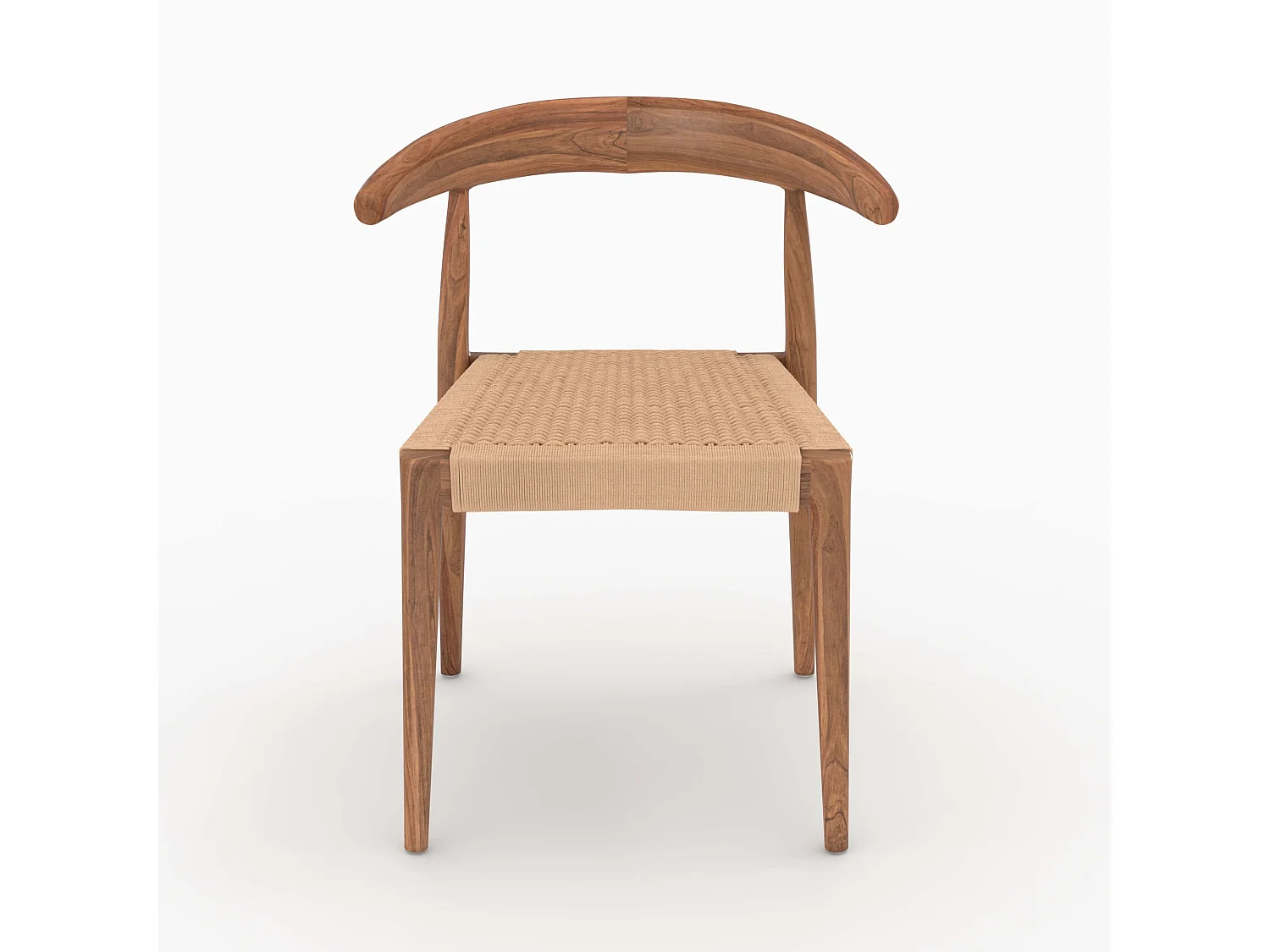 Lot de 2 chaises en bois de teck et cordage type loom - Alia