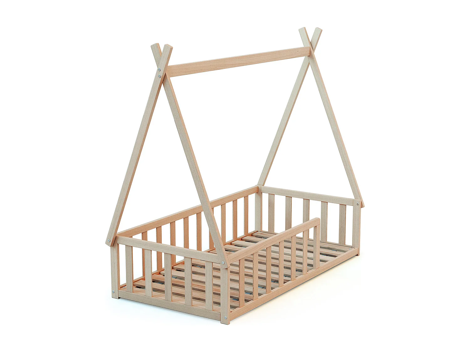 WEBABY -  Lit Tipi au sol  en bois