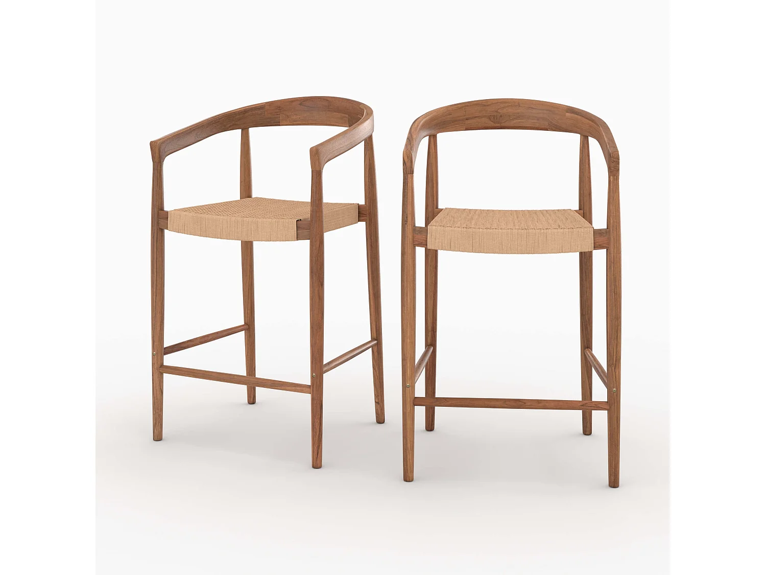 Lot de 2 chaises pour îlot central 65 cm - Bali