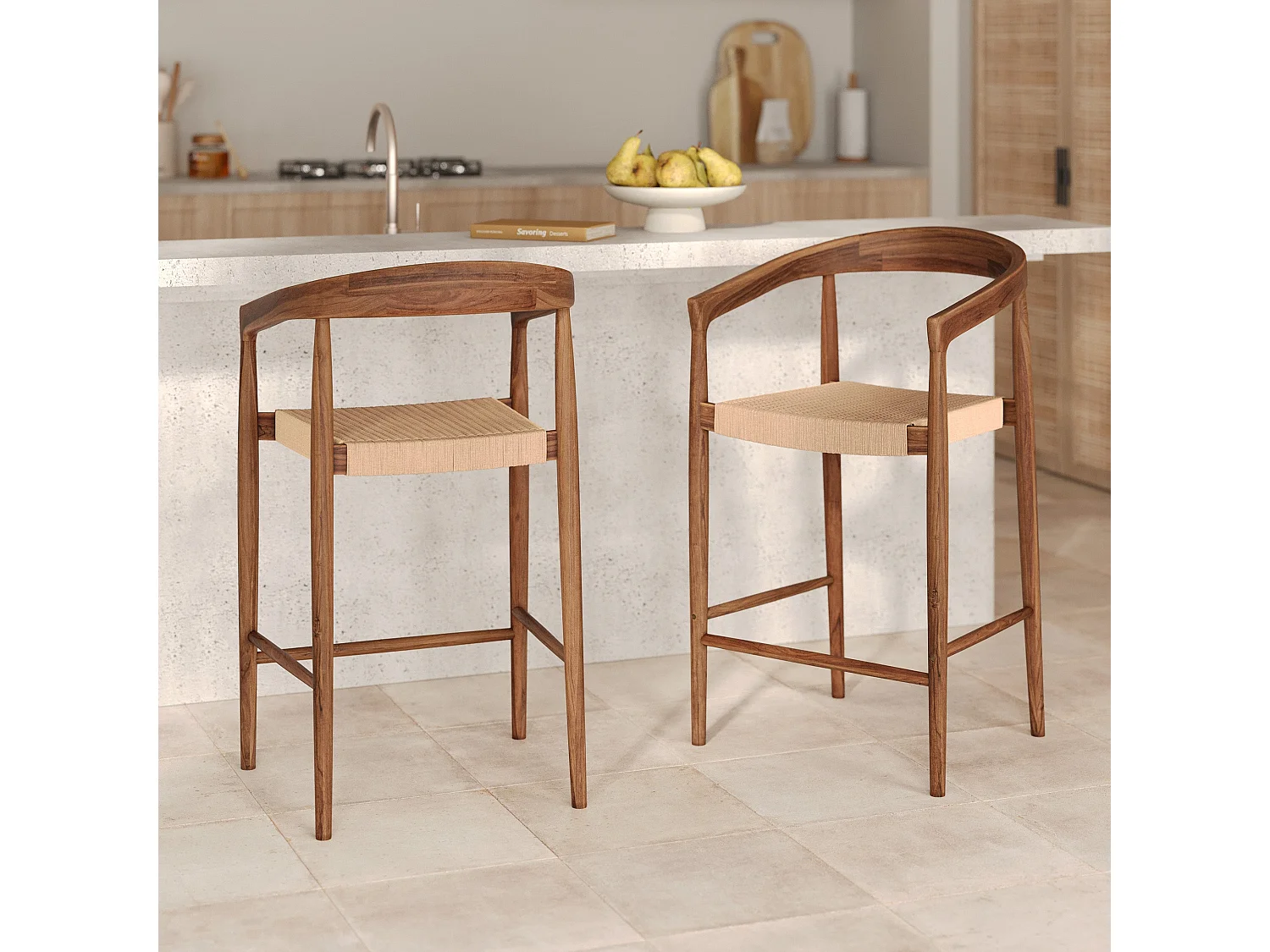 Set di 2 sedie per isola centrale 65 cm - Bali