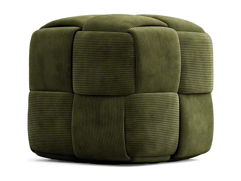 Puff Cuadrado Tapizado en Pana - Diseño Moderno - Cube