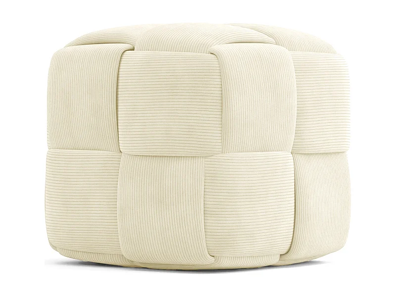 Puff Cuadrado Tapizado en Pana - Diseño Moderno - Cube