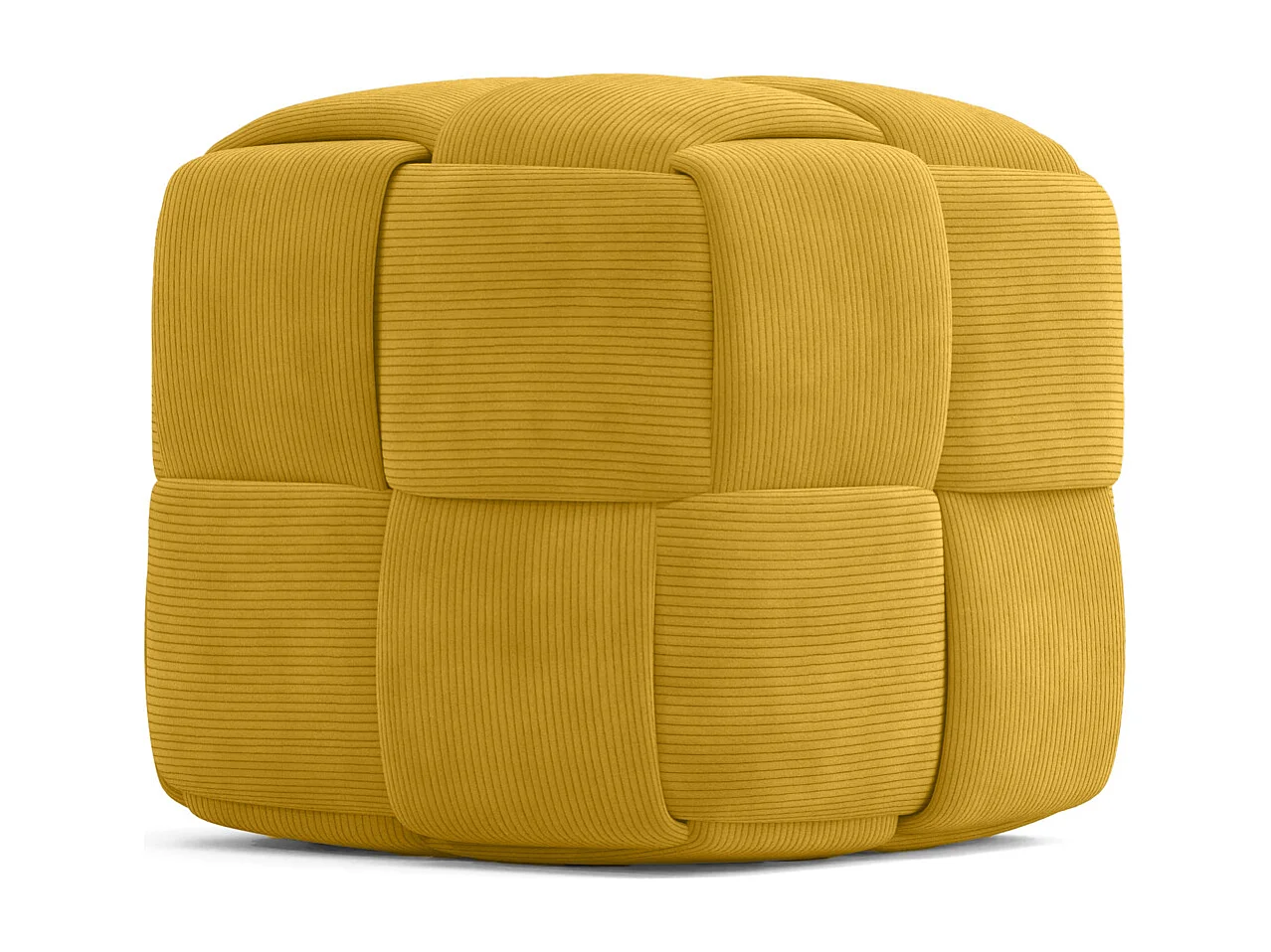 Puff Cuadrado Tapizado en Pana - Diseño Moderno - Cube