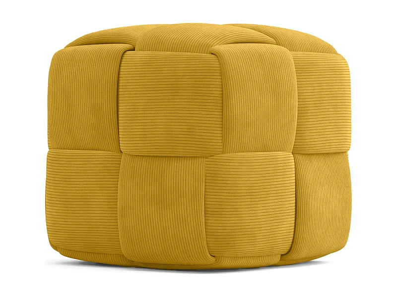 Puff Cuadrado Tapizado en Pana - Diseño Moderno - Cube