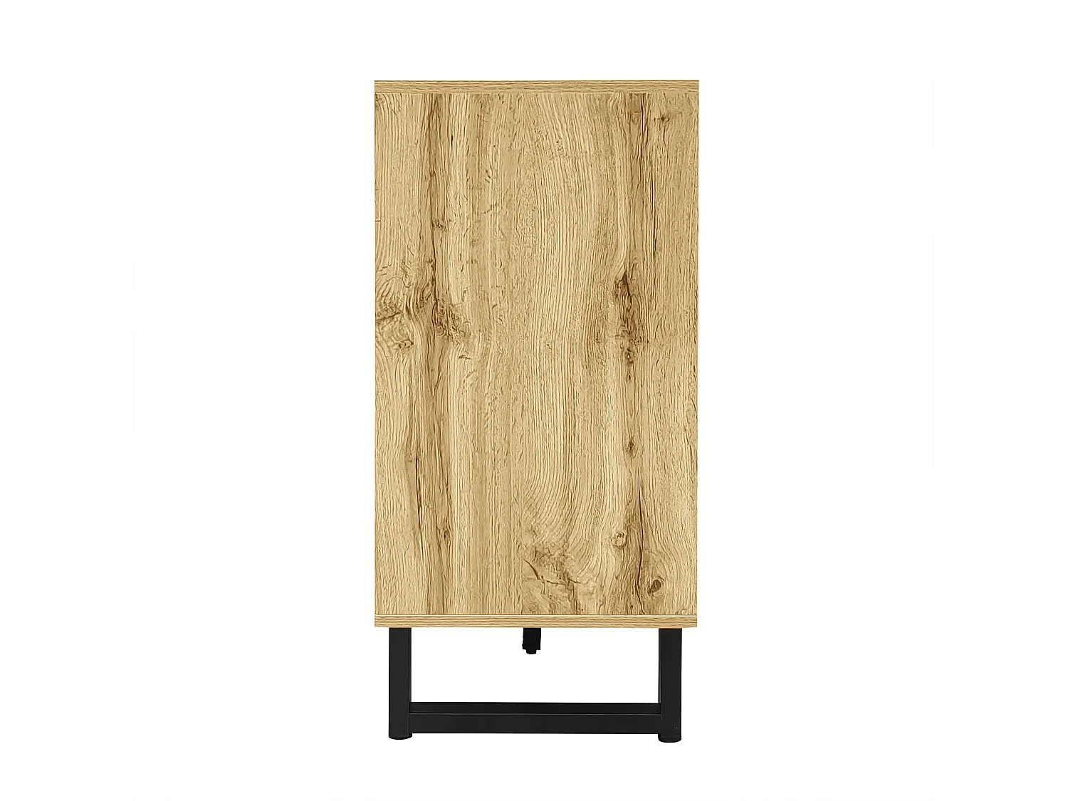 Credenza con 3 cassetti, 2 ante e 1 nicchia - 150 x 38 x 76,5 cm - Truciolare - per soggiorno, cucina - Colore naturale