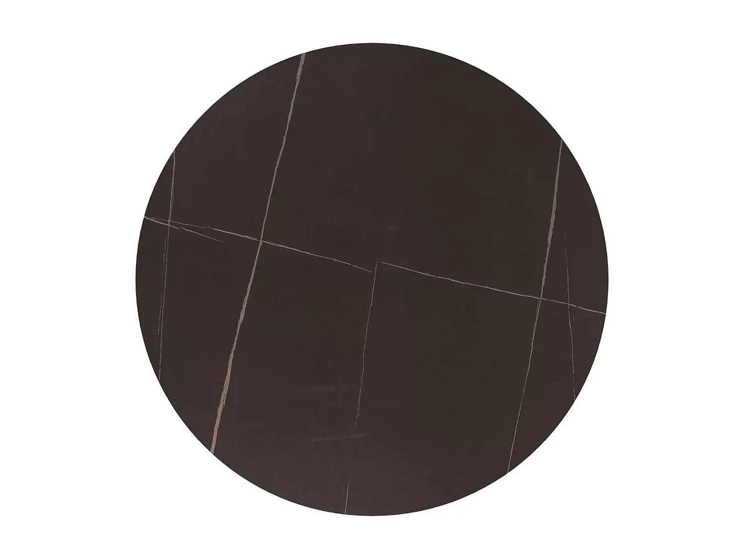 Table à manger Espero (o90x75)/Céramique/Noir