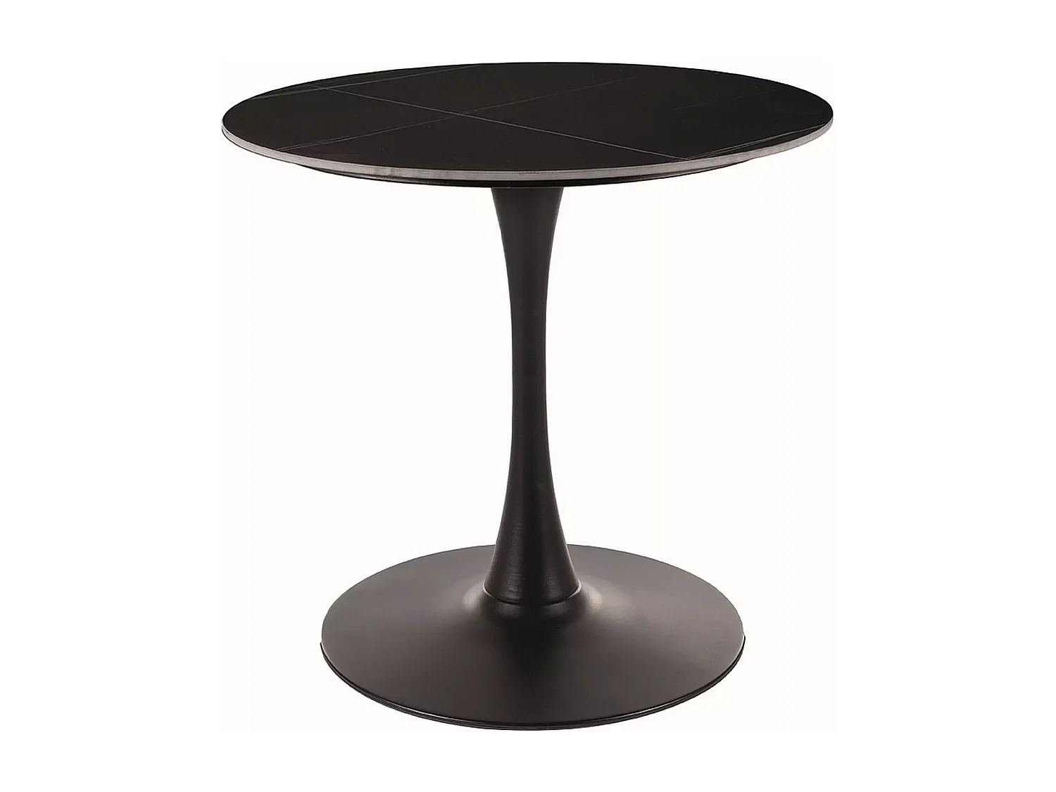 Tavolo da pranzo Espero (o90x75)/Ceramica/Nero