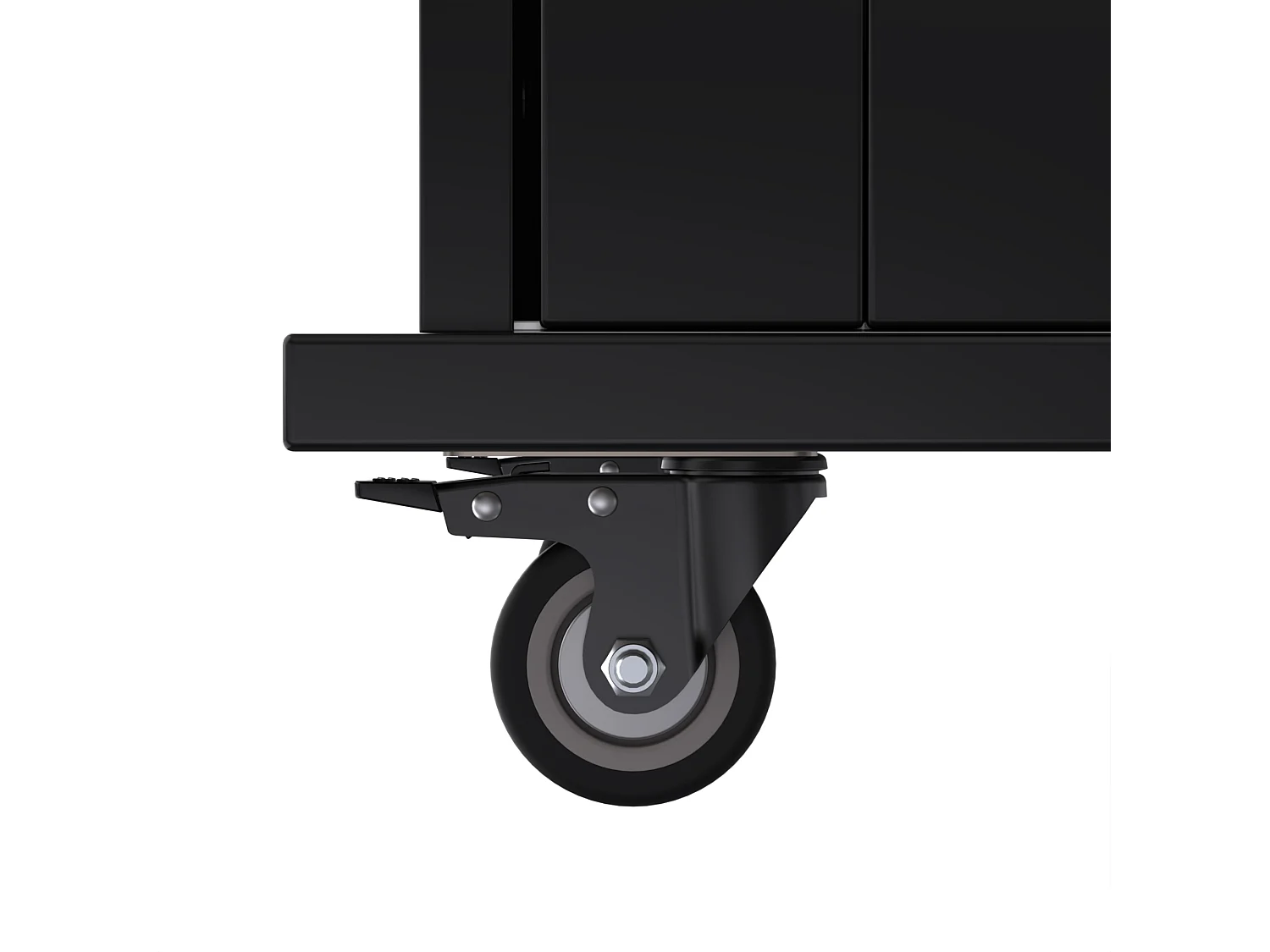 Ilot central de cuisine mobile avec 2 portes coulissantes - plateau extensible - 112x40(70)x94 cm - Bois MDF + métal - Noir et bois