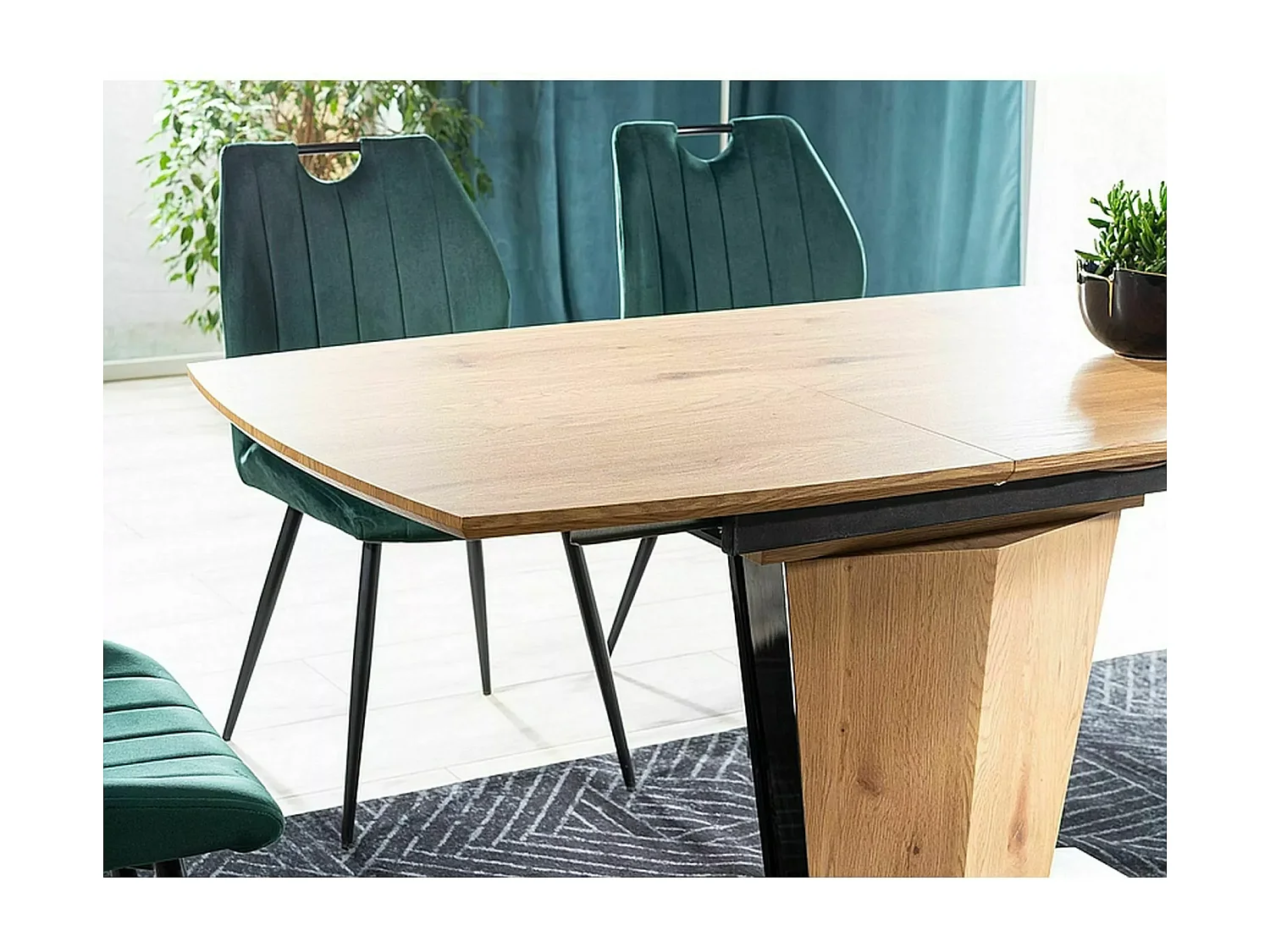 Table à manger Houston (80x120-160)/Marron