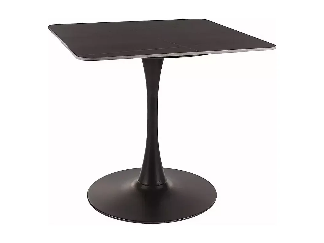 Table à manger Espero (o80x75)/Céramique/Noir