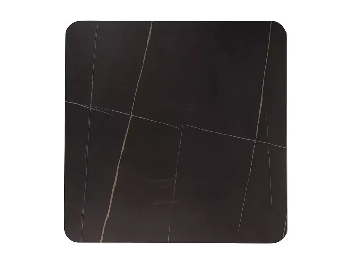 Table à manger Espero (o80x75)/Céramique/Noir