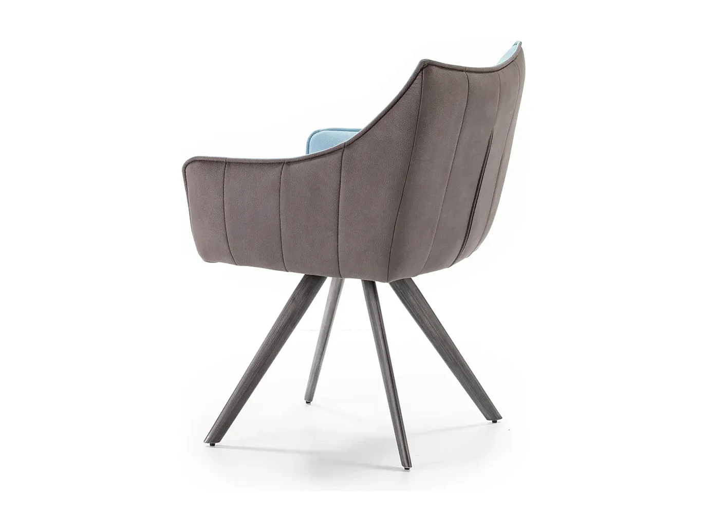 Stuhl Marbel/Stoffbezug/Grau&Blau