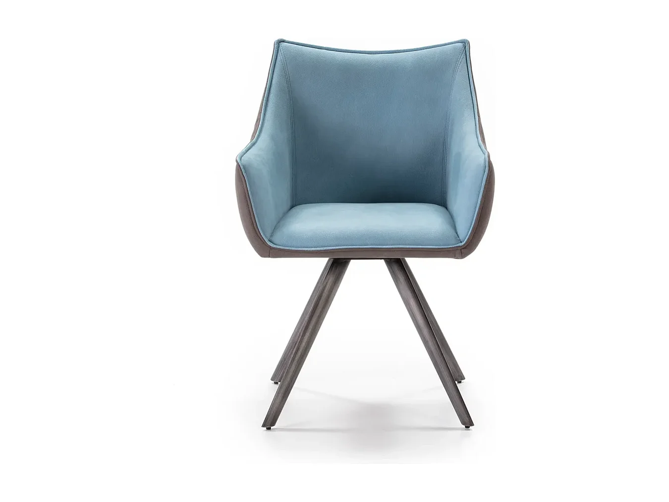 Chaise Marbel/Tissu/Gris&Bleu