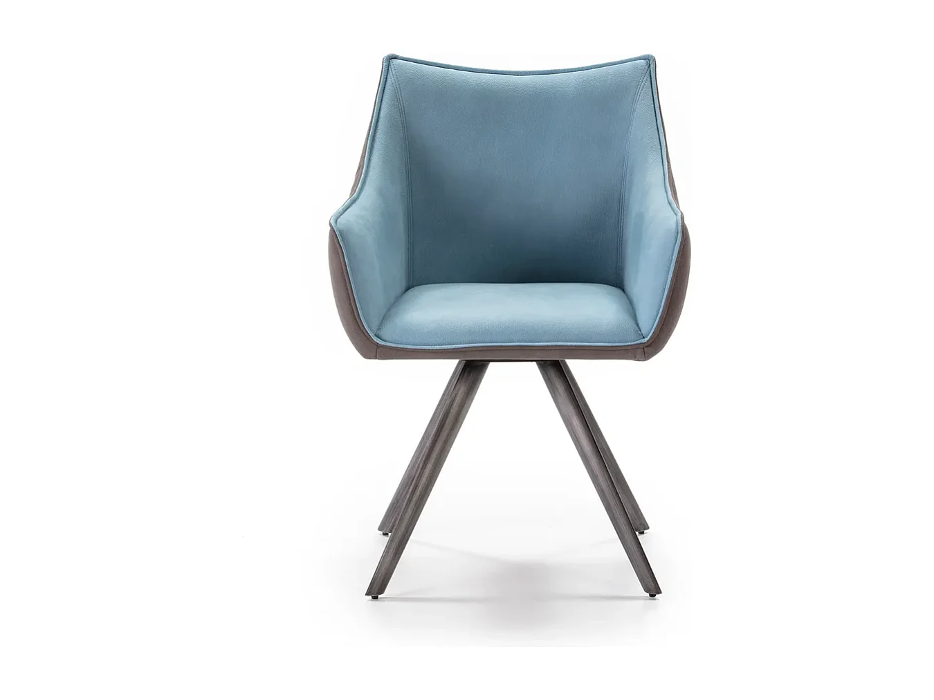 Stuhl Marbel/Stoffbezug/Grau&Blau