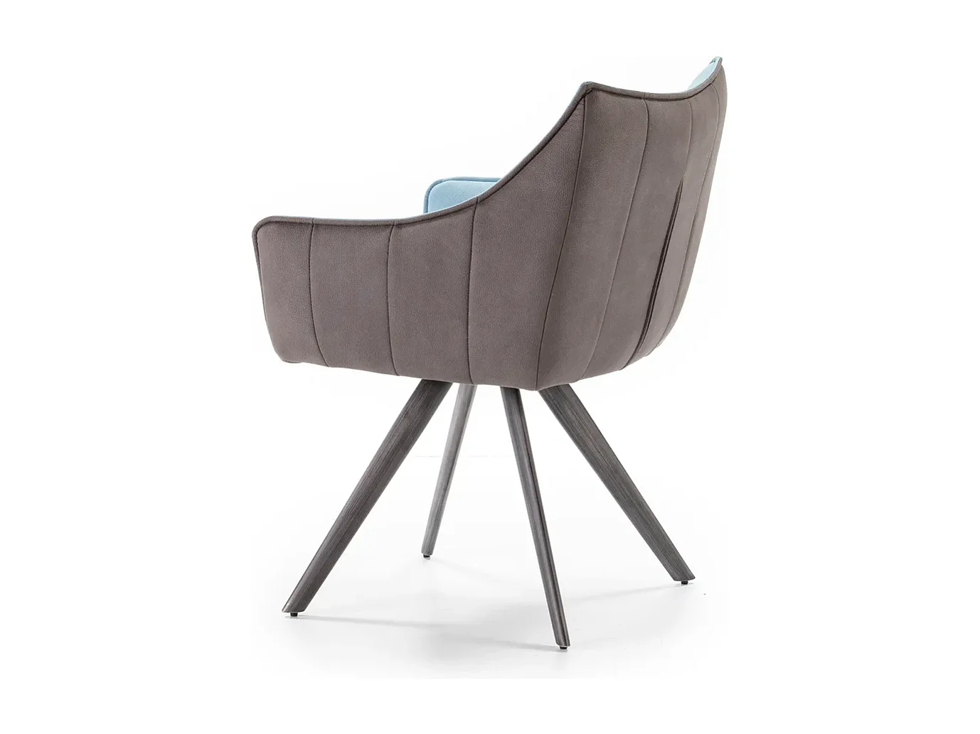 Stuhl Marbel/Stoffbezug/Grau&Blau