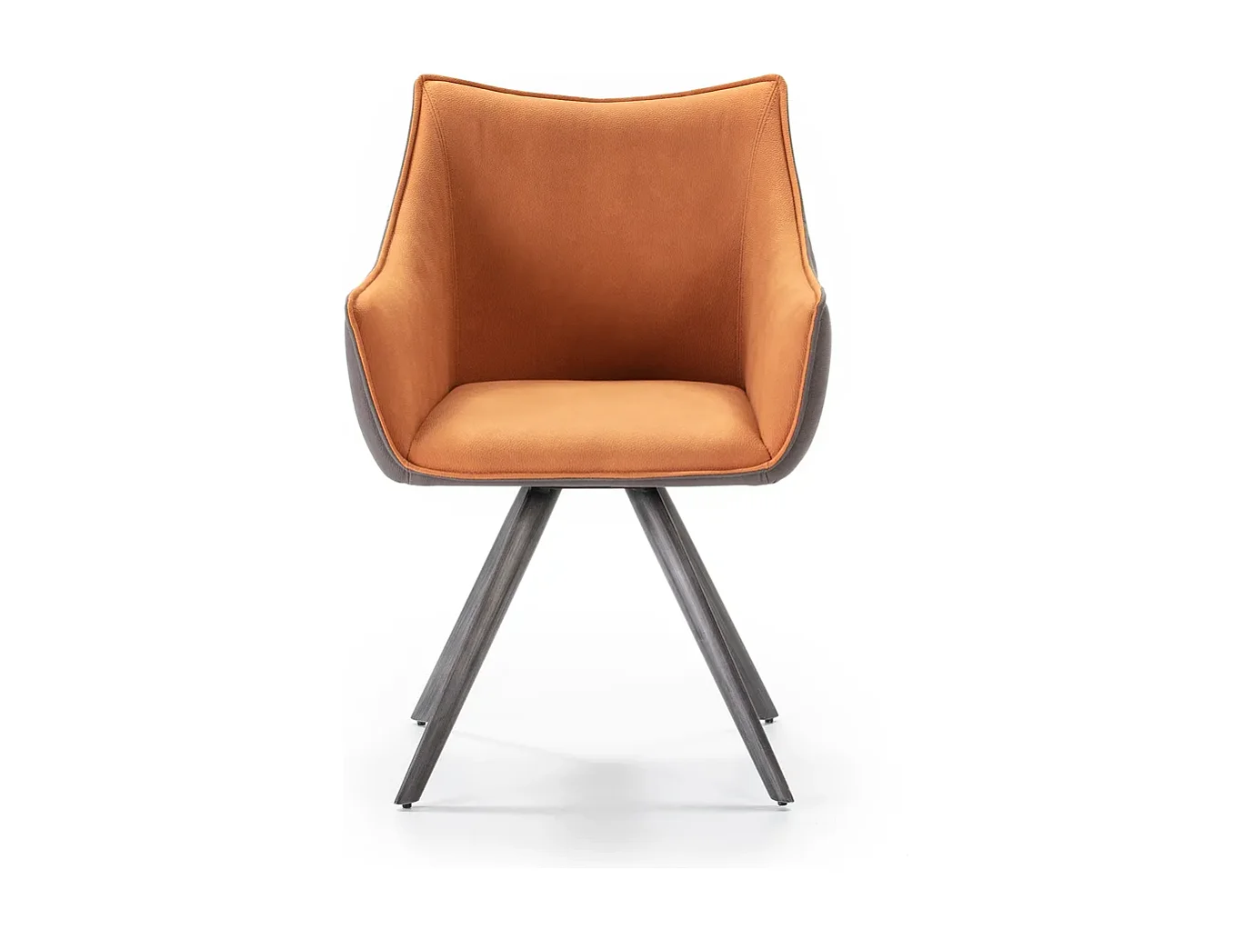 Chaise Marbel/Tissu/Gris&Marron