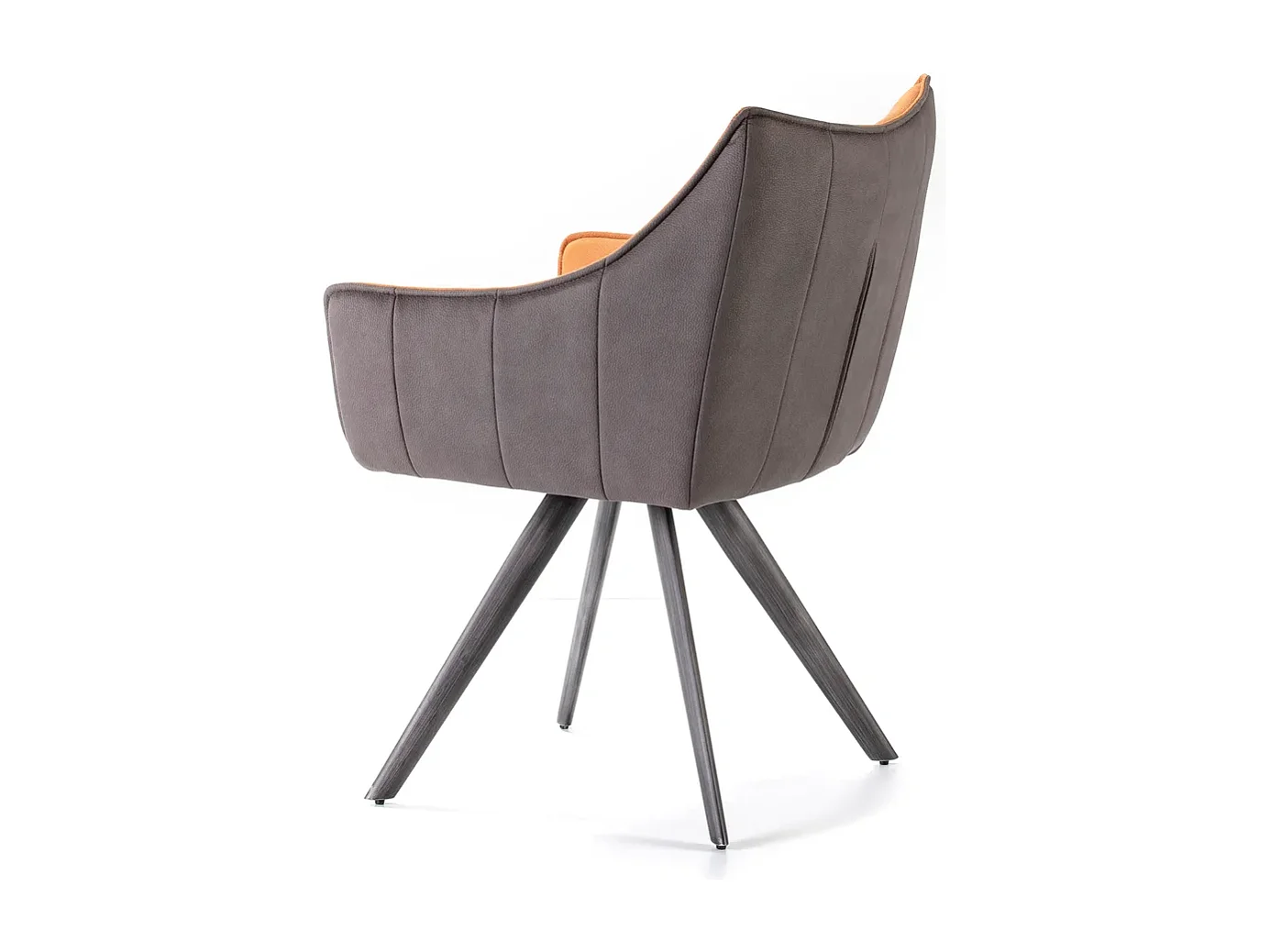 Chaise Marbel/Tissu/Gris&Marron