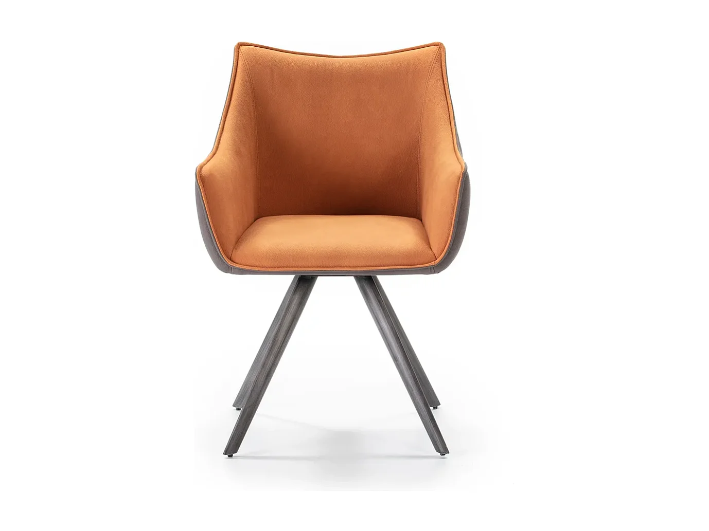 Chaise Marbel/Tissu/Gris&Marron