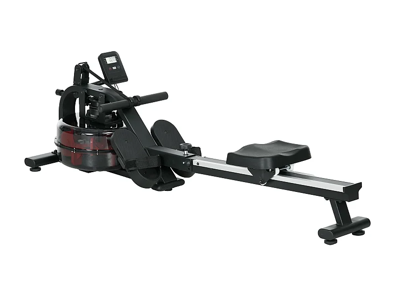 Rameur à eau rameur pliable 6 niveaux de résistance écran LCD multifonction noir