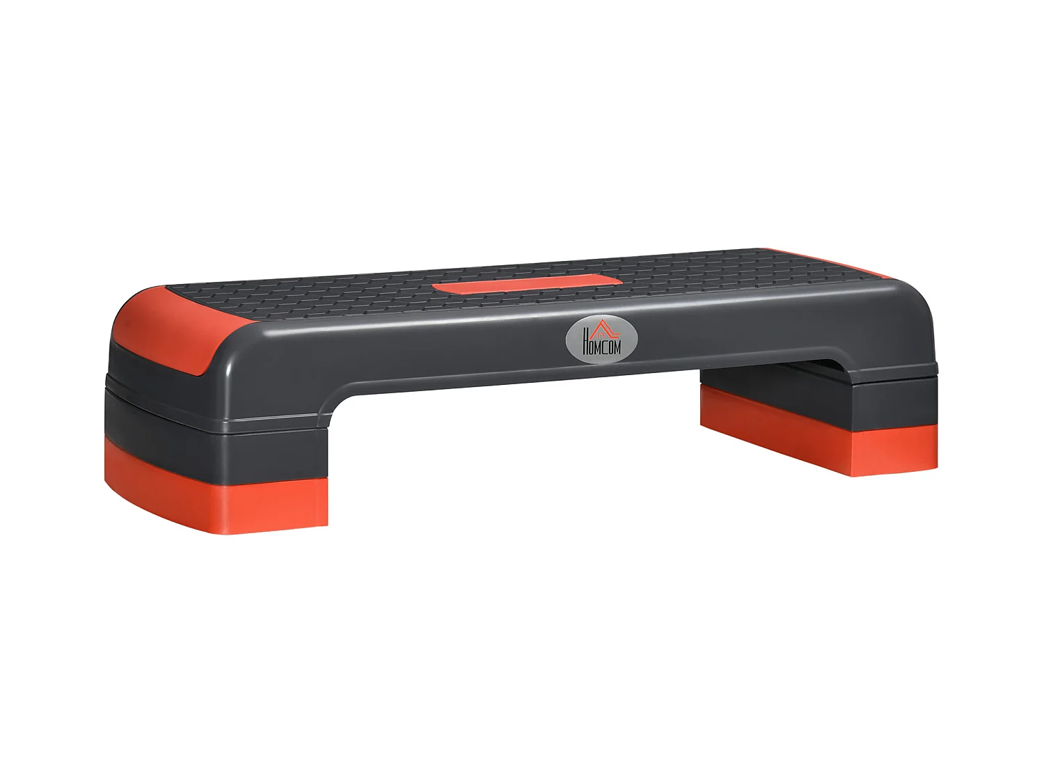 Stepper Fitness Aerobic hauteur reglable surface antiderapante dim. 78L x 28l x 10/15/20H cm PP noir rouge